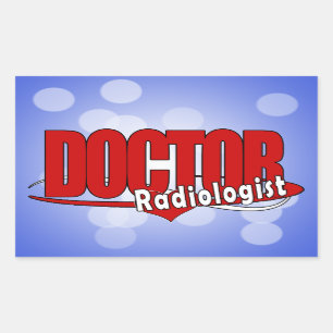 PEGATINA RECTANGULAR MÉDICA DE LOGO RADIOLOGISTA