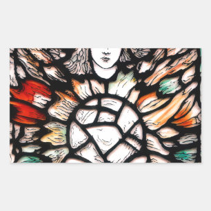 Pegatina Rectangular Meditación en colores