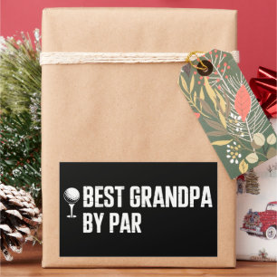 Pegatina Rectangular Mejor abuelo por regalo de golf de par humor sarca