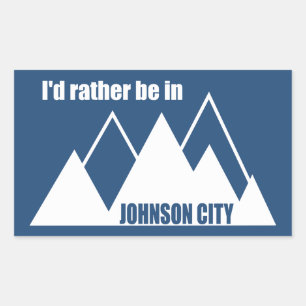 Pegatina Rectangular Mejor Estar En Johnson City Tennessee Montaña