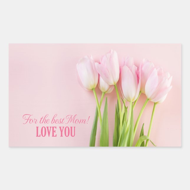 Pegatina Rectangular Mejor Mamá (Anverso)