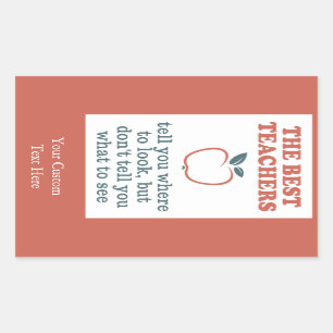 Pegatina Rectangular MEJORES PROFESORES personalizados pegatinas