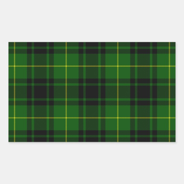 Pegatina Rectangular Melocotonería tartan de MacArthur (Anverso)