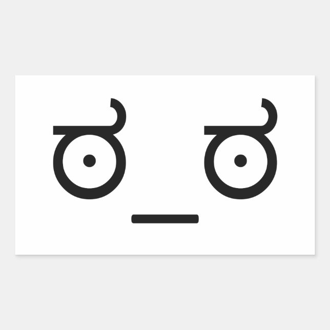 Pegatina Rectangular Meme de desaprobación (Anverso)