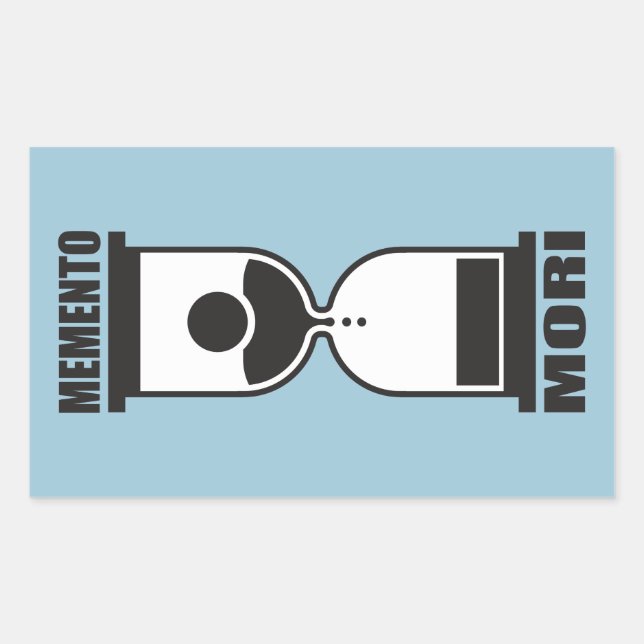 Pegatina Rectangular Memento Mori (Anverso)