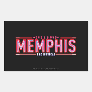 Pegatina Rectangular MEMPHIS - El logotipo musical