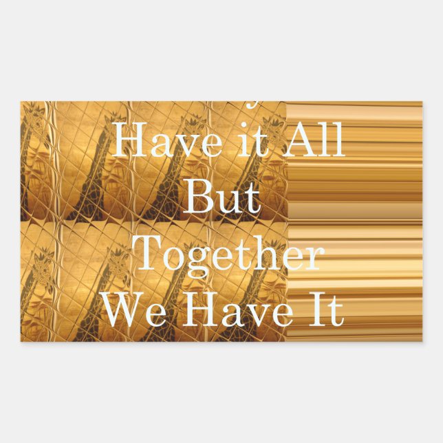 Pegatina Rectangular Mensaje inspirador con diseño de vida salvaje en Á (Anverso)