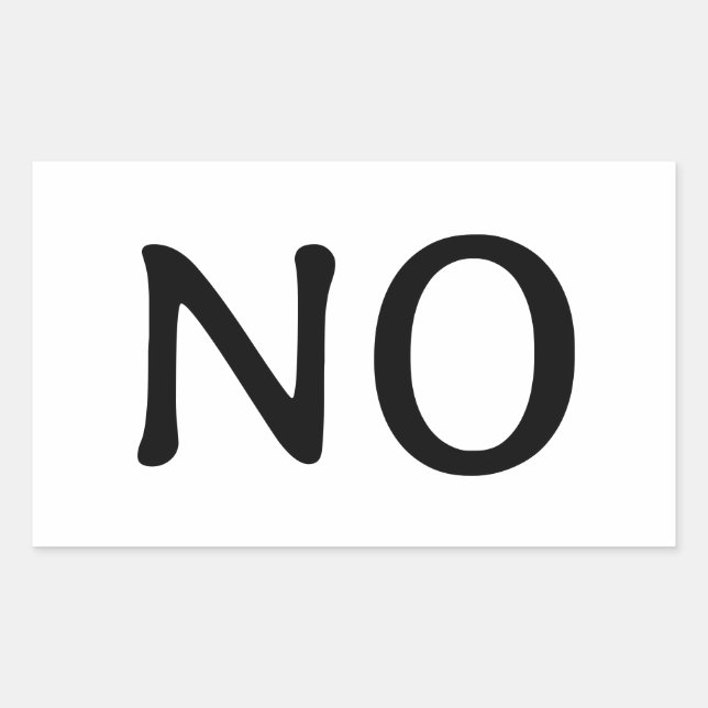 Pegatina Rectangular Mensaje sencillo de texto sin instrucción de palab (Anverso)