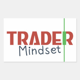 Pegatina Rectangular Mentalidad del Trader – Trading enfocado en la dis