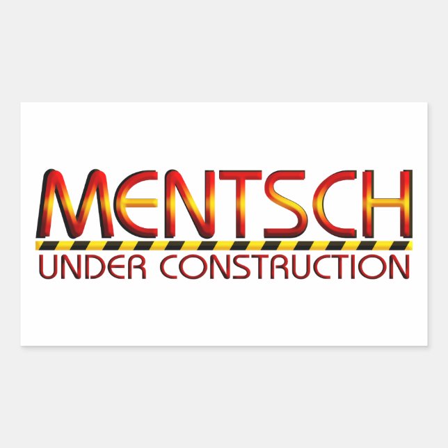 Pegatina Rectangular Mentsch (Anverso)