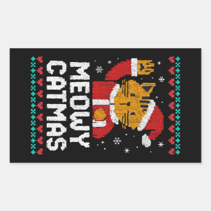 Pegatina Rectangular Meowy Catmas