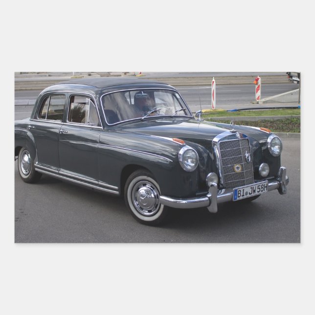 Pegatina Rectangular Mercedes 220 S (Anverso)