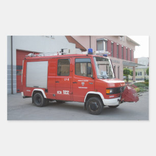 Pegatina Rectangular Mercedes Benz 711D Rosenbauer