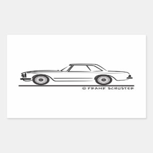 Pegatina Rectangular Mercedes SL Pagoda Hardtop