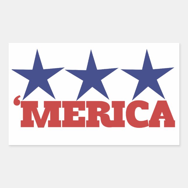 Pegatina Rectangular Merica (Anverso)