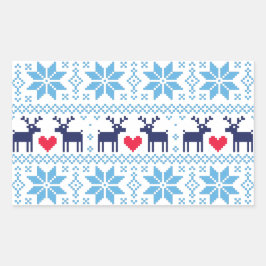 Pegatina Rectangular Merry Christmas pattern 2