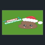 Pegatina Rectangular Merry Christmas Poop Emoji Pegatinas<br><div class="desc">¡Diviértete en esta temporada navideña de Navidades con pegatinas de emoji de caca de Papá Noel! ¡Ho Ho Ho Ho Ho! Feliz Navidad.</div>