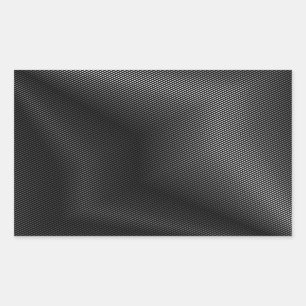 Pegatina Rectangular Metal plateado del alto grado