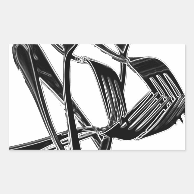 Pegatina Rectangular Metálico (Anverso)