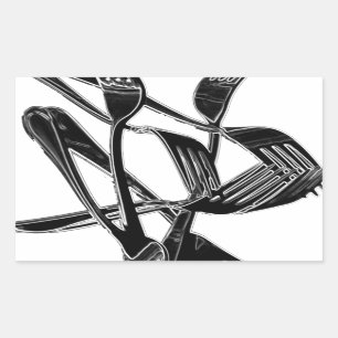 Pegatina Rectangular Metálico