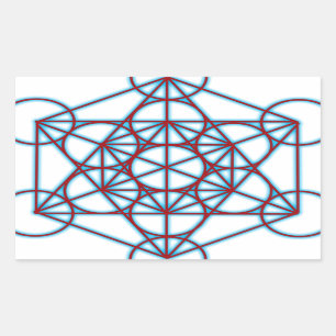 Pegatina Rectangular MetatronTGlow