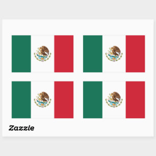 Pegatina Rectangular México