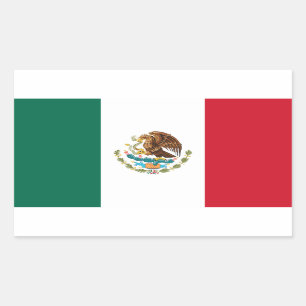 Pegatina Rectangular México