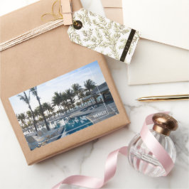 Pegatina Rectangular México Sunrise at the Pool