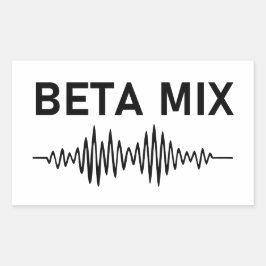 Pegatina Rectangular Mezcla beta - Forma de onda de audio