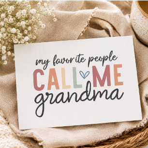 Pegatina Rectangular Mi Gente Favorita Me Llama Abuela 