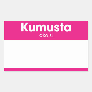 Pegatina Rectangular Mi nombre de "Kumusta Ako Si" hola es Nametag