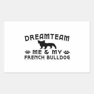 Pegatina Rectangular Mi perro del bulldog francés