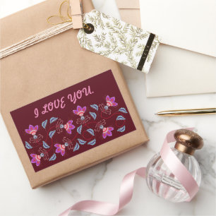 PEGATINA RECTANGULAR MI REGALO DE AMOR DULCE PARA NOVIA, ESPOSA, MARIDO