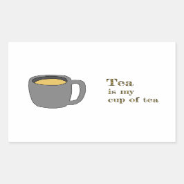 Pegatina Rectangular Mi taza de té