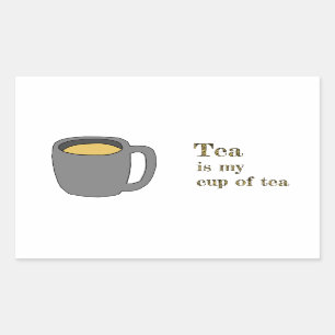 Pegatina Rectangular Mi taza de té