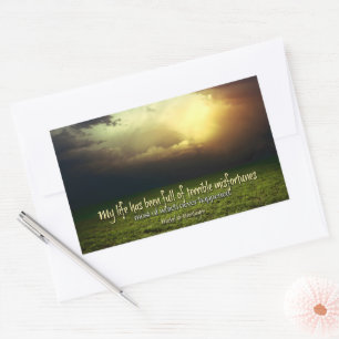 Pegatina Rectangular Michel de Montaigne cita Inspiradora infortunio