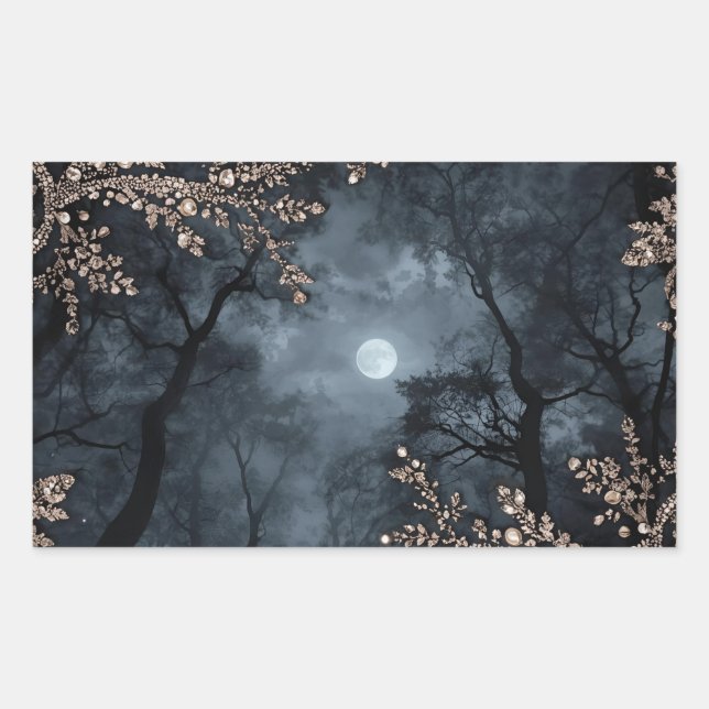 Pegatina Rectangular Midnight Crystal (Anverso)