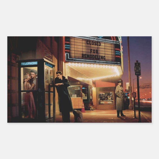 Pegatina Rectangular Midnight Matinee (Anverso)