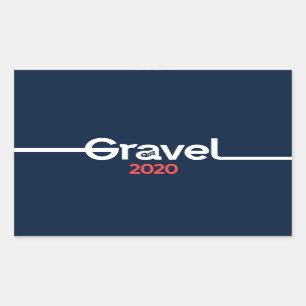 Pegatina Rectangular Mike Gravel para presidente 2020