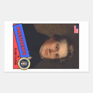 Pegatina Rectangular Millard Fillmore Baseball