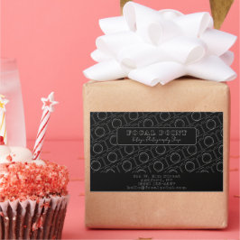 Pegatina Rectangular  Minimal Black & White Camera Pattern Photography