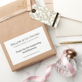 Pegatina Rectangular Minimal Small Business