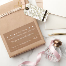 Pegatina Rectangular Minimal Small Business Packaging Label