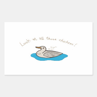 Pegatina Rectangular ¡Mira todos esos pollos!