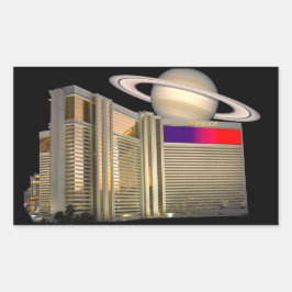 Pegatina Rectangular Mirage Las Vegas y Saturn