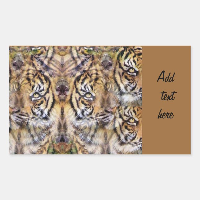 Pegatina Rectangular Mirando hacia fuera_ (Anverso)