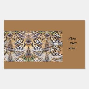 Pegatina Rectangular Mirando hacia fuera_