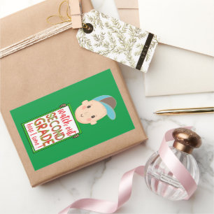 Pegatina Rectangular MIREN EL SEGUNDO GRADO AQUÍ ME VOY gracioso lindo