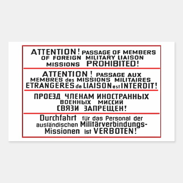 Pegatina Rectangular Misión Rótulo Memorabilia (Anverso)