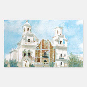 Pegatina Rectangular Misión San Xavier del Bac